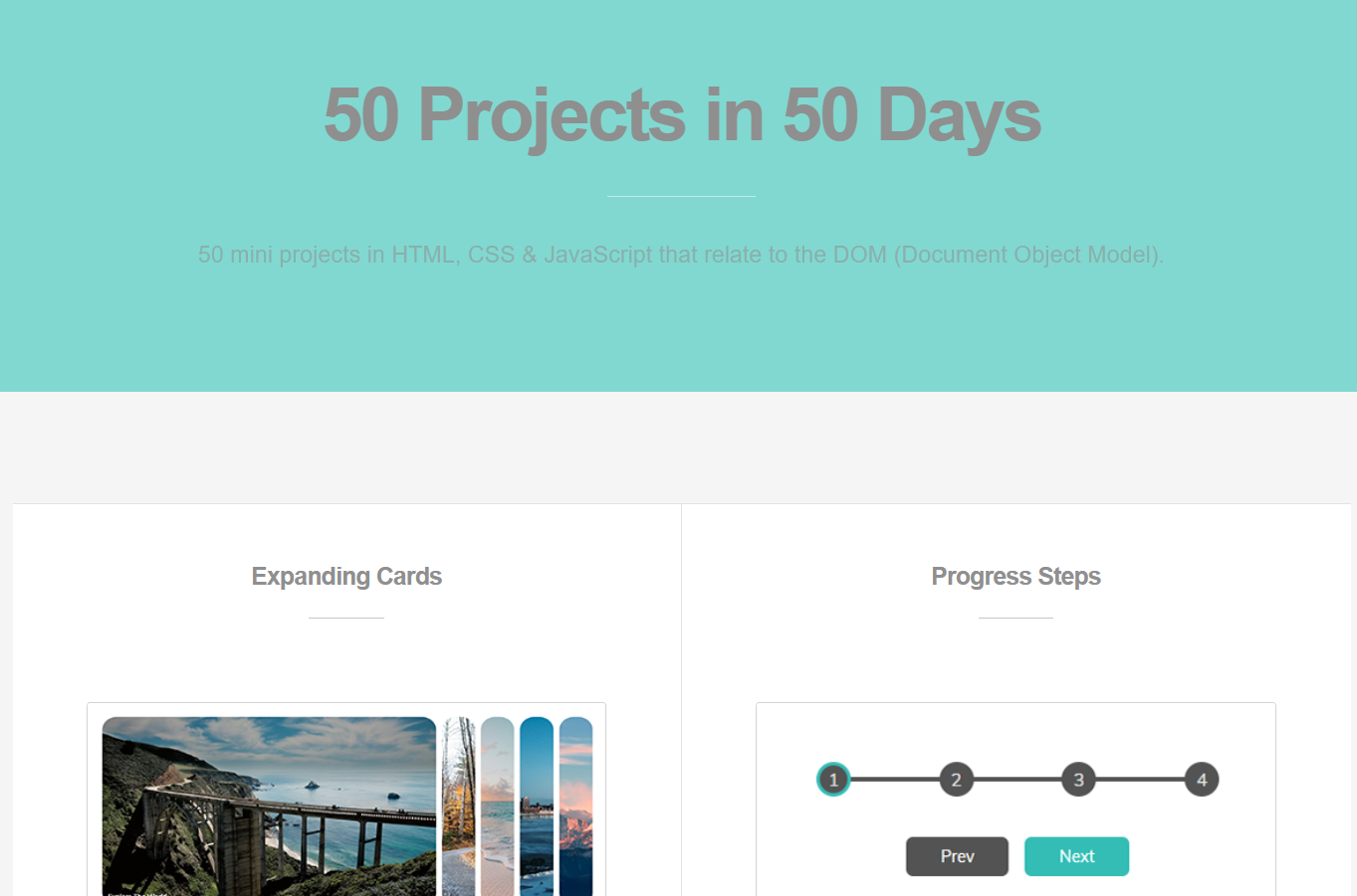50 Projects in 50 Days